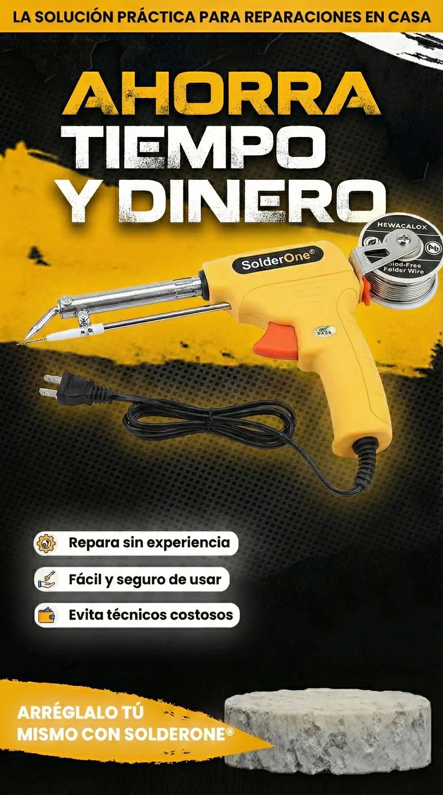 SolderOne® – Pistola de Estaño para Soldadura Básica