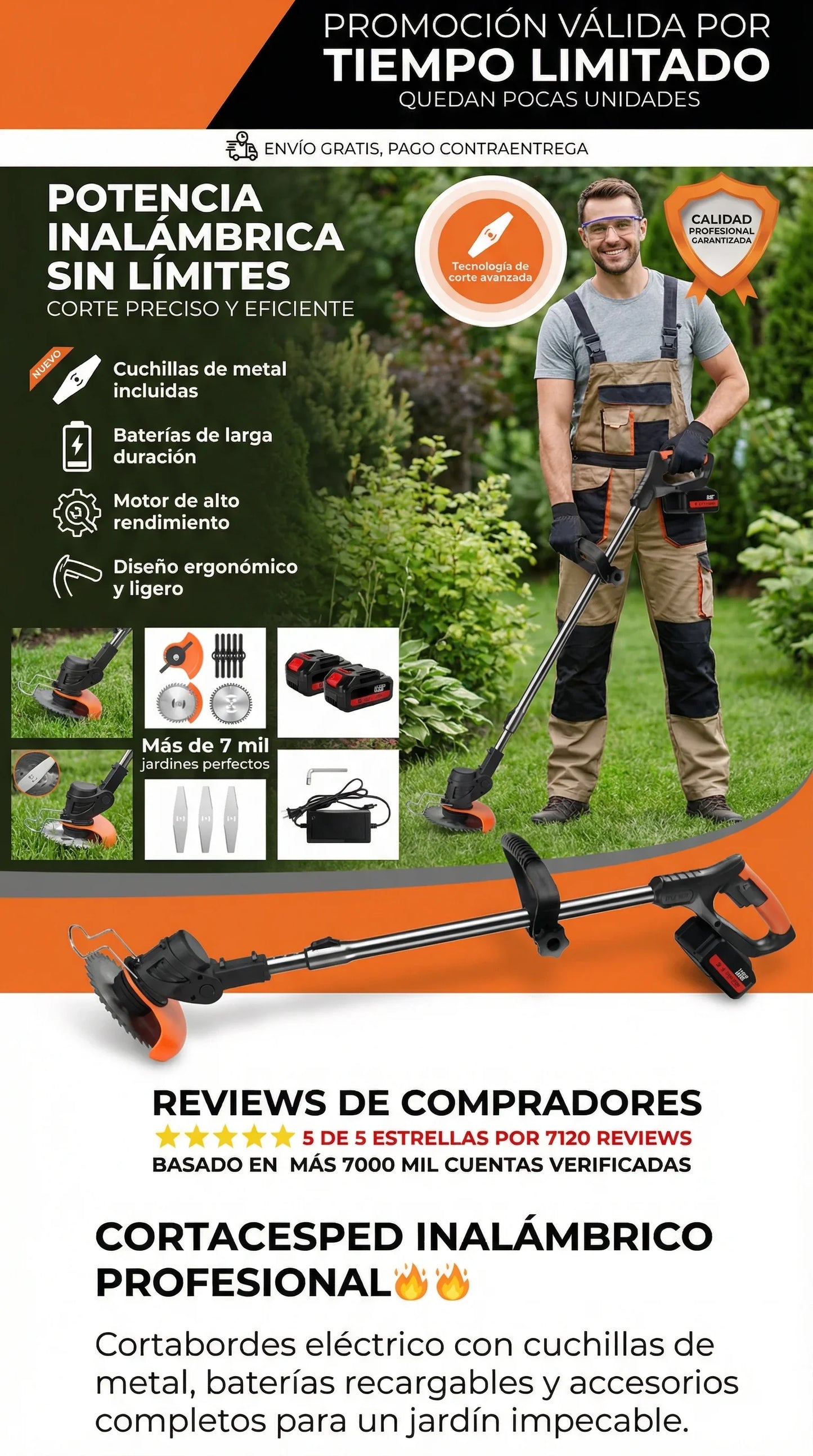 CORTA CESPED INALAMBRICO